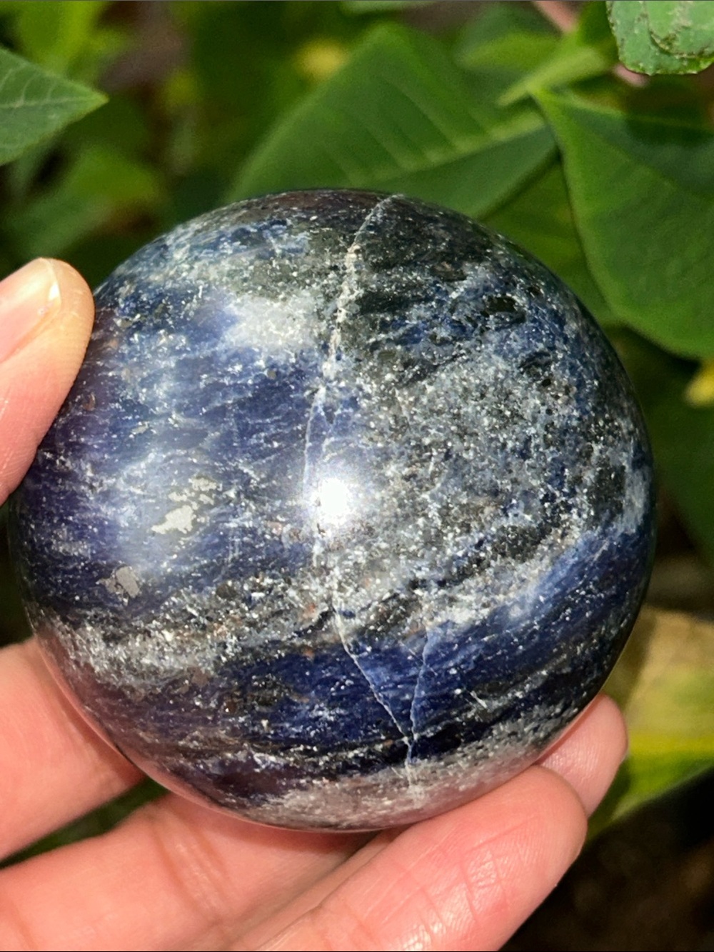 💎 Polished Sodalite Crystal Sphere 56mm